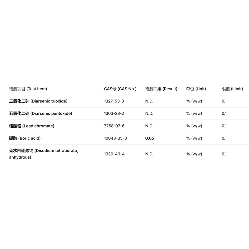 Reach-SVHC无机相